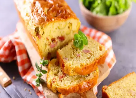 Cake olives lardons gruyère au airfryer