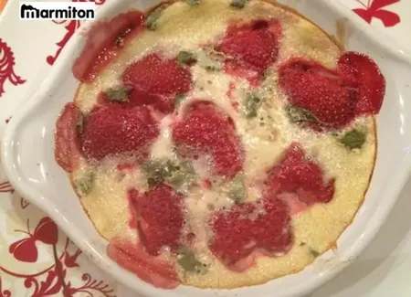 Gratin de fraises et menthe