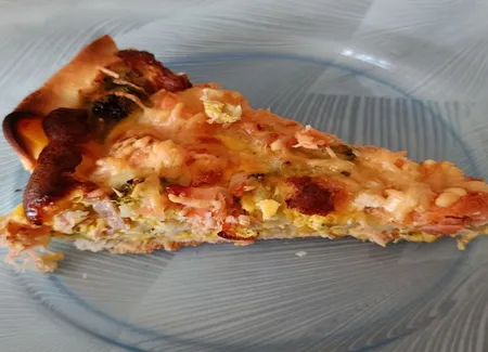 Quiche facile aux brocolis et saumon