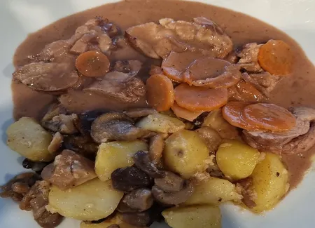 Ris de veau à la crème et au porto