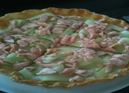 Tarte fraîche au concombre et saumon