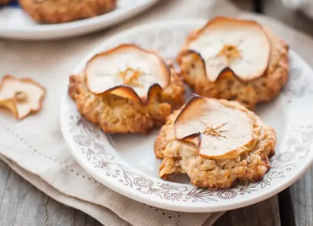 Cookies aux pommes et chips de pomme