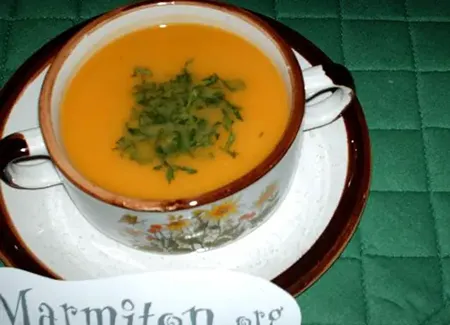 Velouté de potiron à la vache qui rit