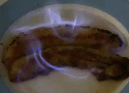 Bananes flambées au cognac