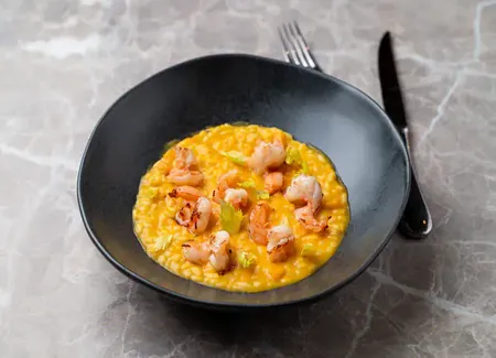 Risotto de crevettes au curry
