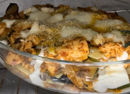 Lasagnes courgettes poulet