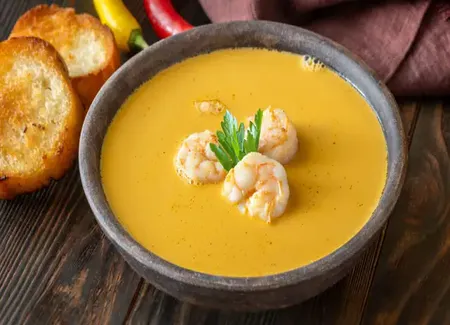 Bisque de crevettes sans gaspillage