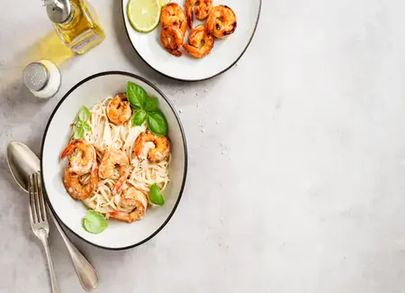 Pâtes aux crevettes recette italienne