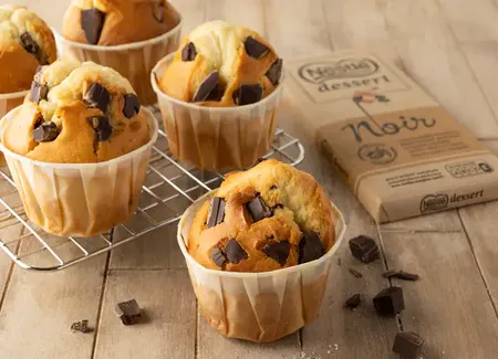 Muffins aux pépites de chocolat noir nestlé dessert®