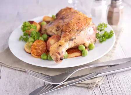 Canard sauvage aux petits pois