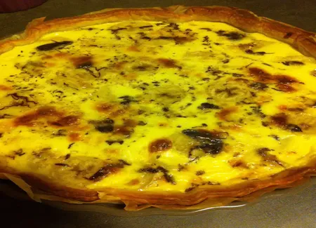 Tarte banane pâte à tartiner et éclat de chocolat blanc