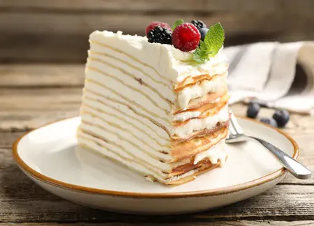Gâteau de crêpes à la chantilly mascarpone vanille