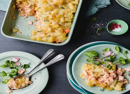 Parmentier au saumon au cookeo