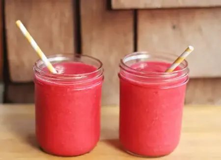 Smoothies framboise et limonade