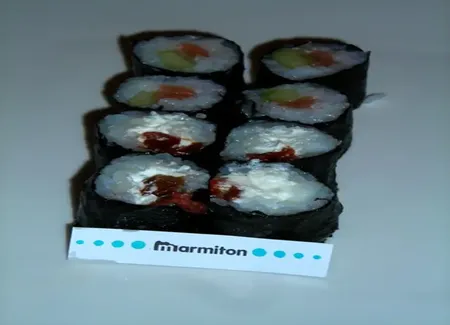 Makis chèvre-tomates séchées / saumon fumé-concombre