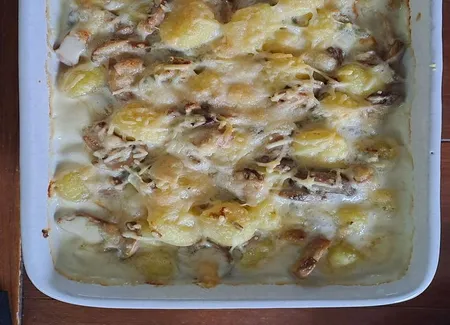 Gnocchi au gorgonzola et champignons