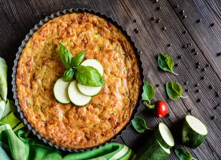 Quiche sans pâte courgette lardons