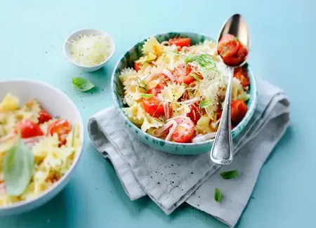 Papillons tomates et jambon