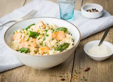 Risotto saumon asperges