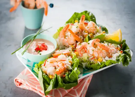 Salade de riz aux crevettes
