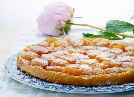 Tarte tatin au melon et miel de lavande
