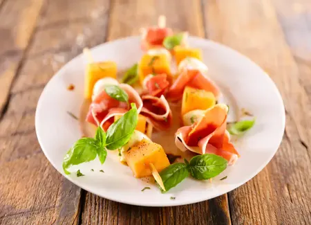 Melon en brochette
