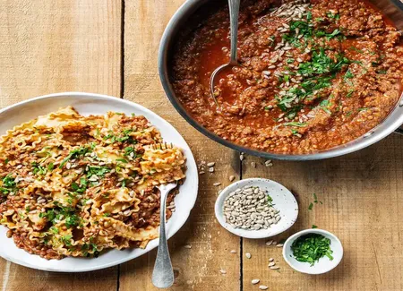 Bolognaise aux lentilles au cookeo
