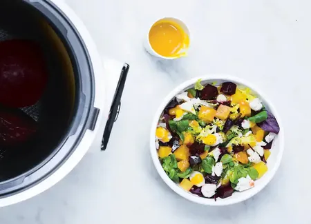 Salade de betterave et crabe