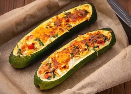 Courgettes farcies au tofu