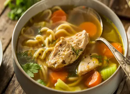 Soupe économique au poulet
