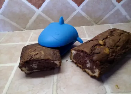 Marbré fondant au chocolat et à la vanille