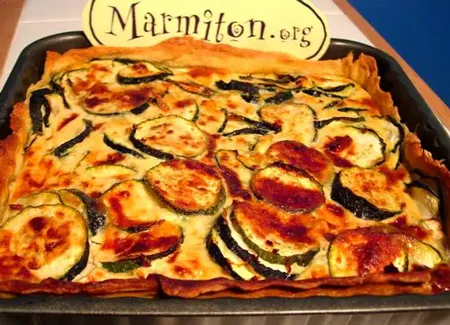 Quiche aux courgettes et au crabe