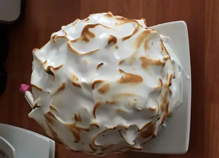 Bombe glacée alaska framboises pécan