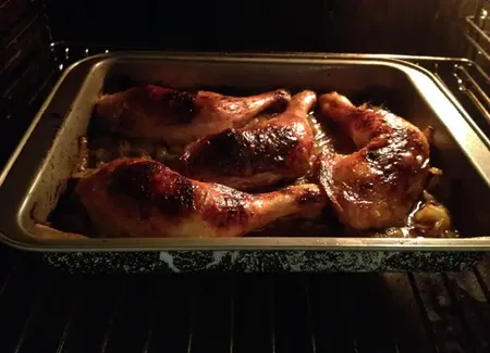 Cuisses de poulet au miel cuites au four