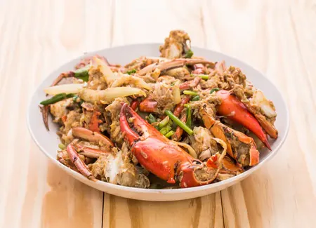 Crabe au curry