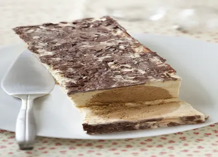 Buche glacée carambar, vanille et nougatine (sans sorbetière)