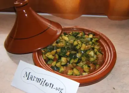 Tajine de keftas aux courgettes et poivrons