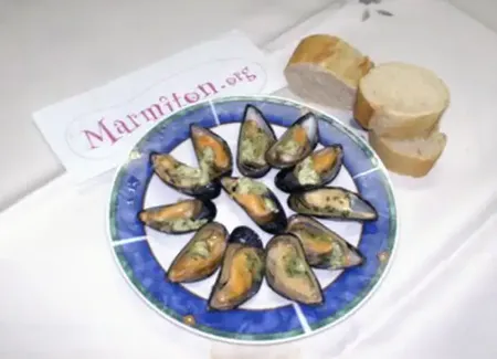 Moules farcies au beurre d'escargot