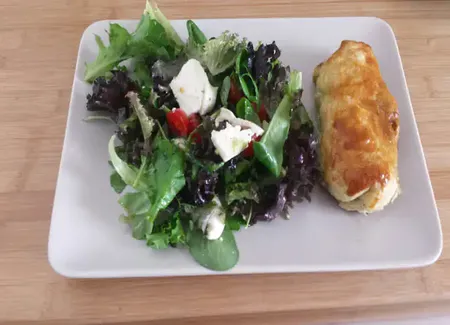 Feuilletés de saumon et crevettes