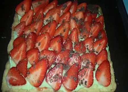 Tarte aux fraises et citron vert