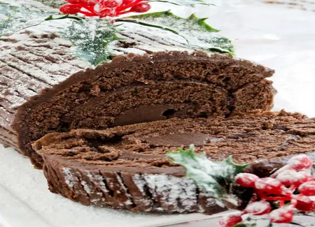Bûche chocolat-marrons