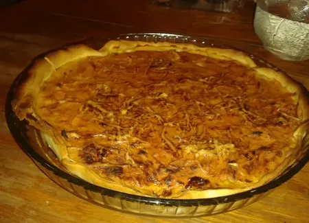 Tarte au potiron et aux oignons