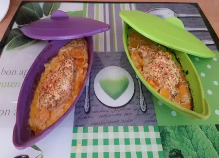 Cuisse de lapin à la moutarde à l'ancienne en papillote