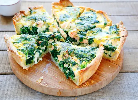 Tarte au saumon et épinards