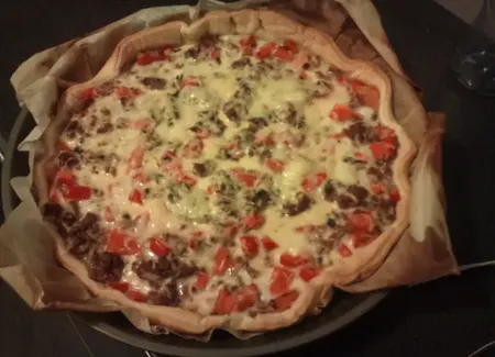 Quiche à la viande hachée