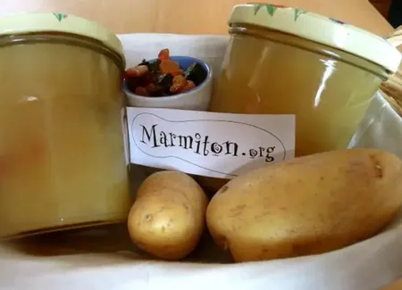 Confiture de pomme de terre aux fruits confits