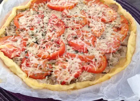 Tarte au thon et aux champignons
