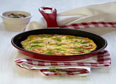 Omelette aux crevettes