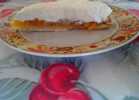 Tarte abricots secs et noix de coco