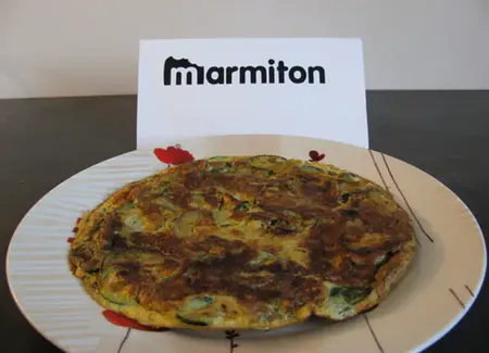Omelette aux courgettes et à la menthe